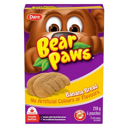 Bear Paws biscuits pain banane 210g 6 sachets collation
