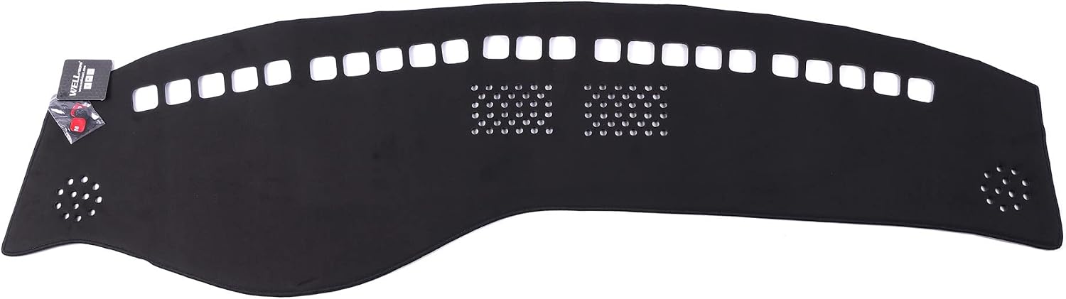WellVisors Black Suede Dash Mat Dashboard Cover Compatible with Honda 92-95 Civic Coupe Sedan Hatchback 3-777HD009