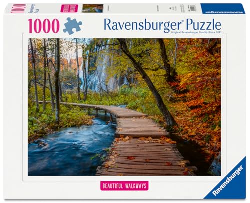 Ravensburger - Puzzle Adulte 1000 pièces - Chemin boisé d’Automne