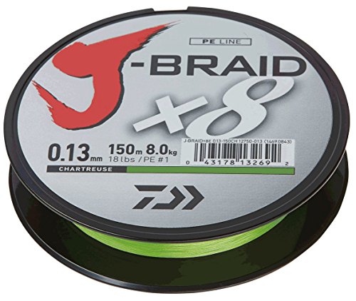 Geflochtene Angelschnur Daiwa J-Braid 8 Braid 0.20mm, 13,0kg/29,0lbs