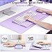 Ospelelf Keyboard Wrist Rest Stand Pad and Ergonomic Mouse Pad Set with Large Mousepad, Memory Foam Comfort, Premium Office Desk Accessories for Pain Relief, Purple