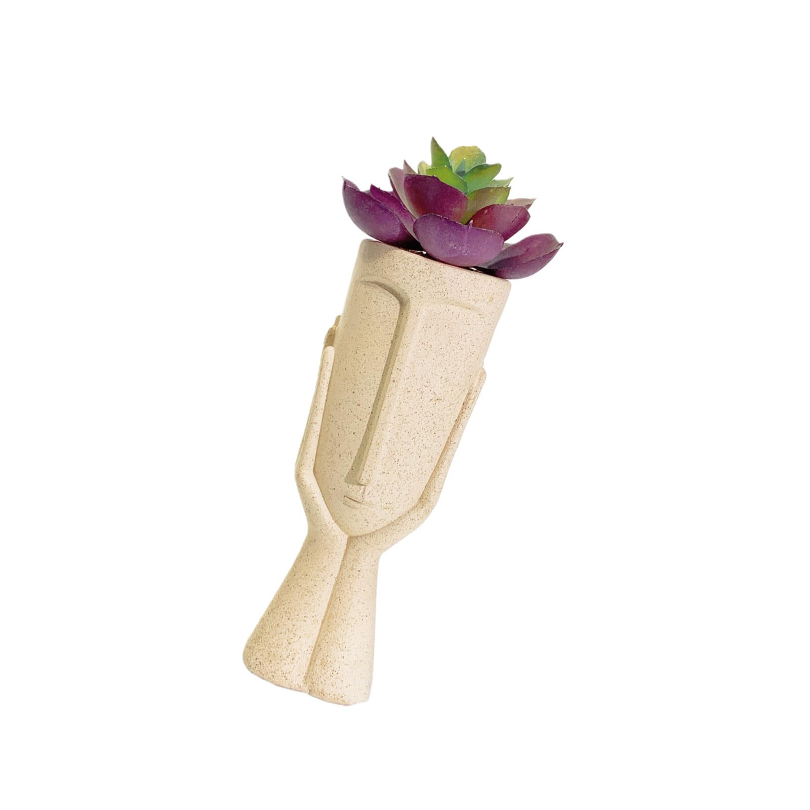 LUCKGONI Resin Flower Pots Vase With Unique Hand Holding Design For Living Room Party Indoor Outdoor Decoration And Plant Display