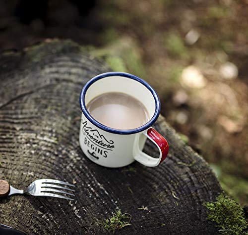 Gentlemen's Hardware Adventure Enamel Camping Coffee Mug, White, 325 ml - Image 12