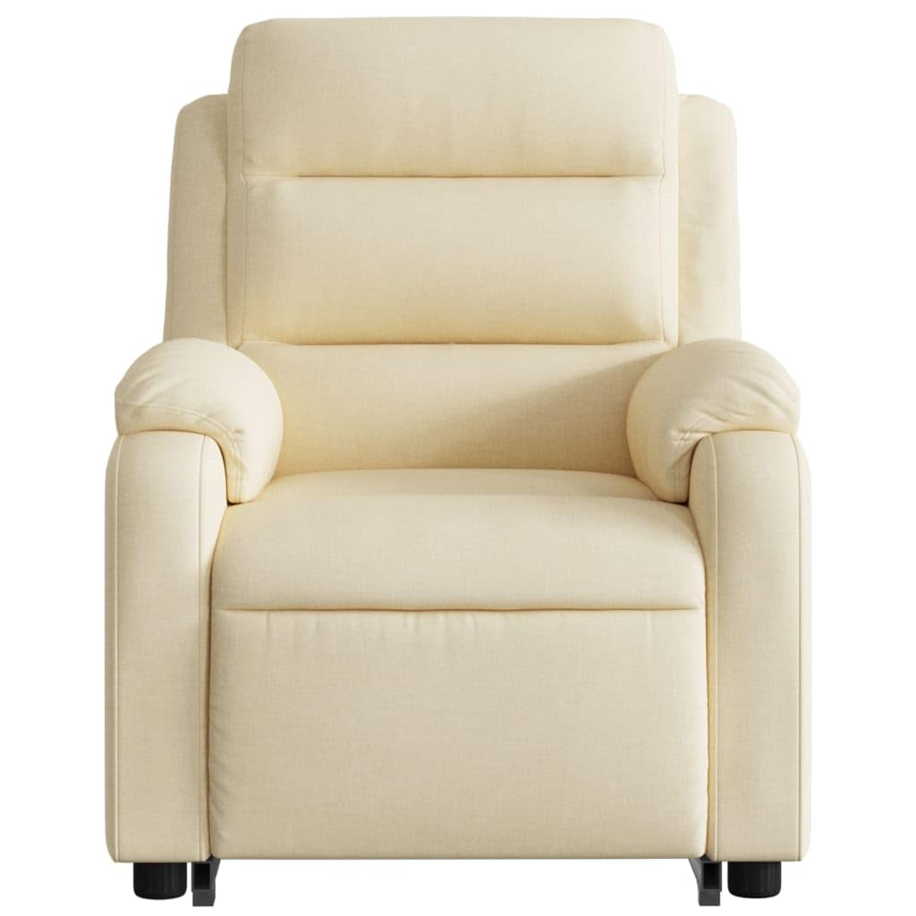 Elektrischer Relaxsessel Cream Beige mit Aufstehhilfe 75x92,5x100 cm Stoffbezug Modernes Design für Living Room Bedroom Seniorengerecht
