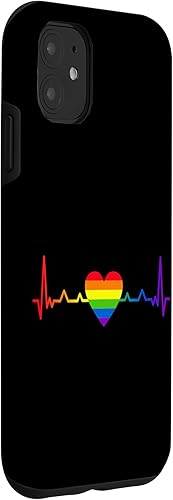 Miniatura 9 de Funda para iPhone 14 Pro Rainbow Heartbeat LGBT Pride Month Gay Bi Trans