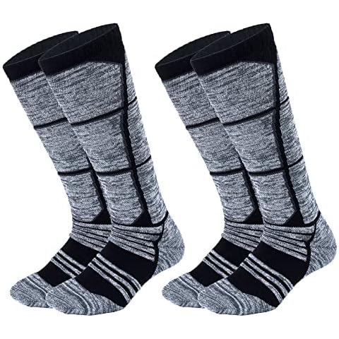 Tofern 2 Pairs of High Performance Thermal Ski Socks Women Men Compression Socks Over Outdoor Sports Athletic Socks Climbing Snowboarding Hiking (UK 6-11) Cover