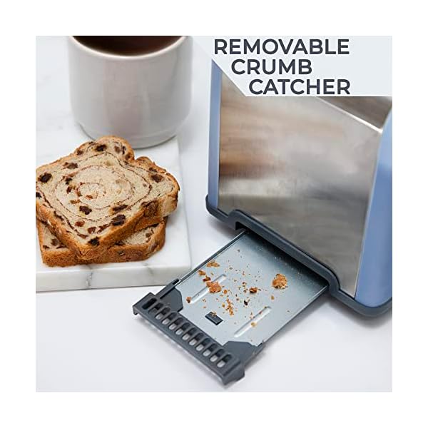   Rae-Dunn-Toaster-Stainless-Steel-2-Slice-Square-Toaster-Wide-Slot-with-5-Browning-Levels-with-Bagel-Defrost-and-Cancel-Options-Navy