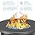 BALI OUTDOORS 30 Inch Round Gas Fire Pit Table, 50,000 BTU Propane Fire Pit Column with Blue Fire Glass Stone for Outside Patio and Garden