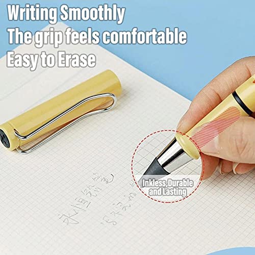 Homezo Everlasting Pencil,6 Sets Inkless Everlasting,Infinity Magic Pencil With Eraser,Portable Reusable Erasable Writing Pencil,For Kids Writing, Sketch, Drawing (Classic 6 Colors) #TOP4