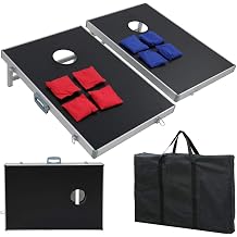 4 X 2FT / 3 X 2FT Portable Bean Bag Cornhole Game Set with 8 Bean Bags and Carrying Case