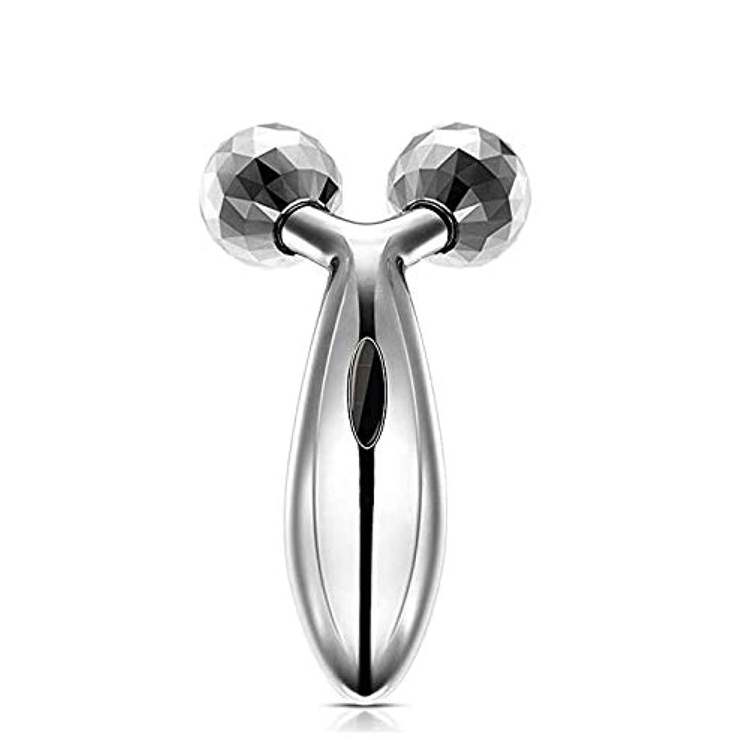 3D Roller Face Massager, Lift Tool Firming Beauty Massage Body Massager Slimming Skin Tightent Enhancing Wrinkle Remover, Silver