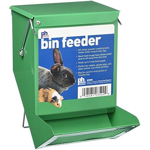 Prevue Pet Products SPV3500 Metal Small Animal Bin Feeder, Green Cover