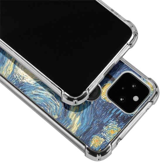 Skinit Clear Phone Case Compatible with Google Pixel 5a 5G - Officially Licensed Van Gogh - The Starry Night by Van Gogh Design