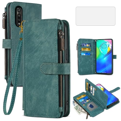 Étui Moto G Power 2020 robuste anti-choc avec porte-cartes cuir