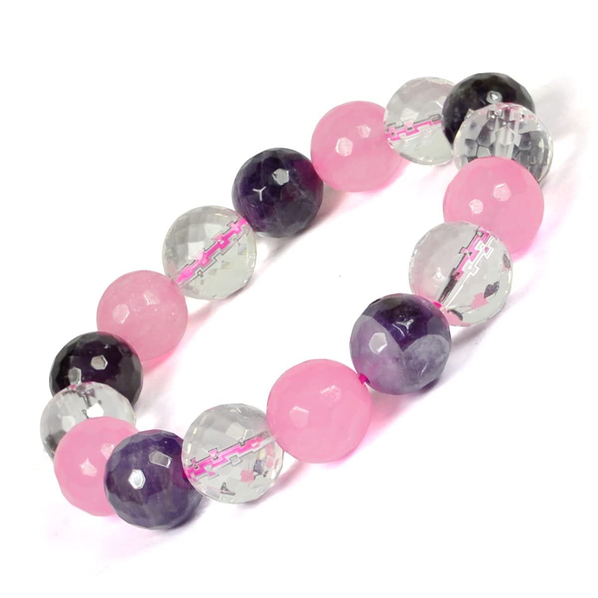 Reiki Crystal Products Mind Body Soul Bracelet Amethyst, Rose Quartz, Clear Quartz Bracelet Reiki Healing Crystal Stone 12 mm Faceted Bead Bracelet (B0BSNL55GX) Amazon Price History, Amazon Price Tracker