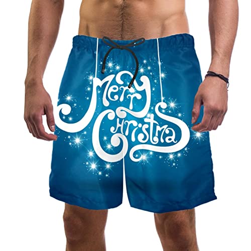 Maillots de bain pour hommes galaxie de Noël anti-humidité short léger