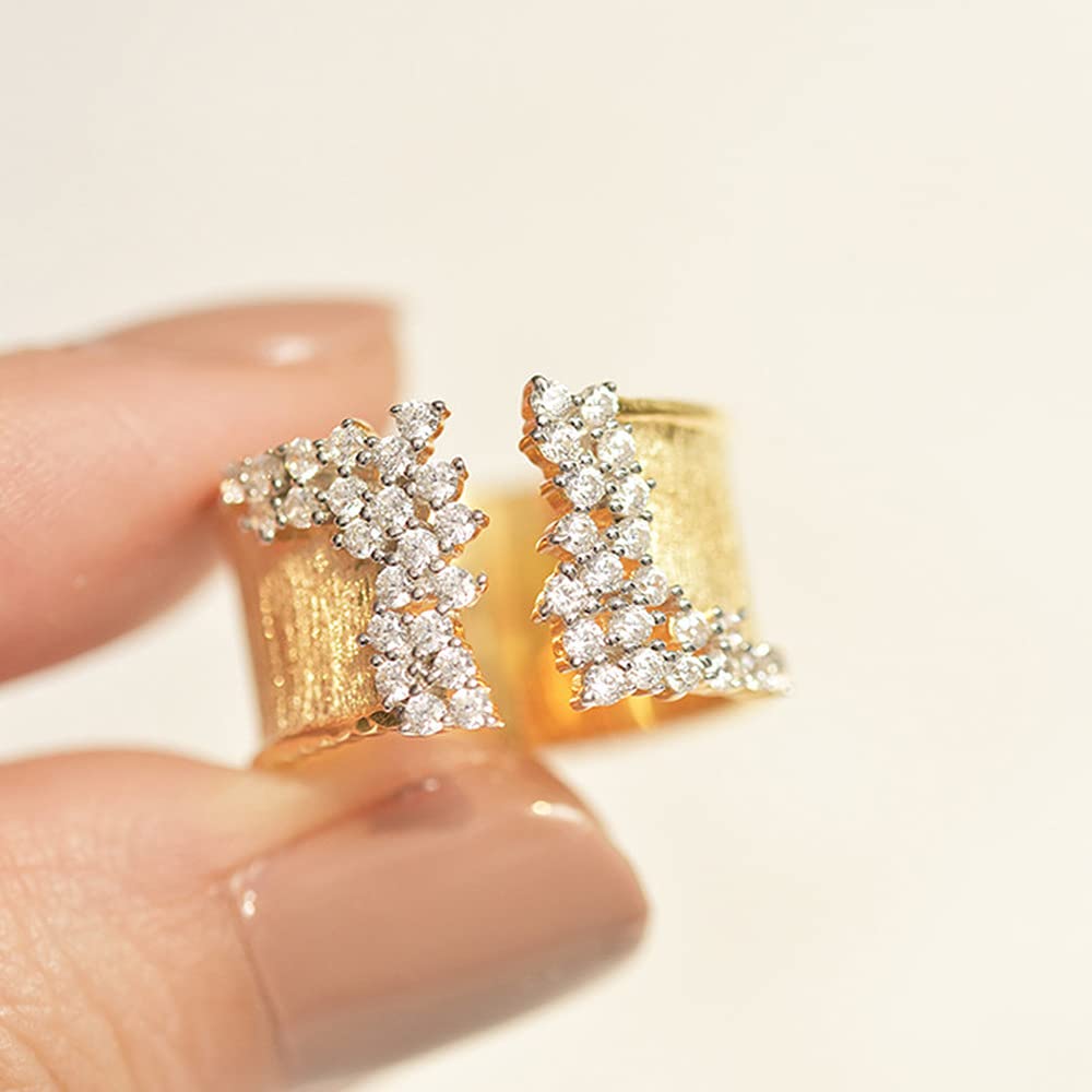 Bague en Or 14 carats avec Micro Zircons et Petits Diamants - 5