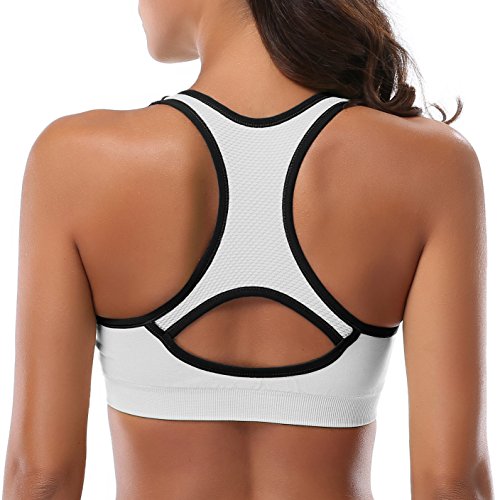 Mirity Women Racerback Sports Bras - High Impact Workout Gym Activewear Bra,Black+Dgrey+White,2Xl Fit 38Dd 40Dd 42C 42D 42Dd #TOP4