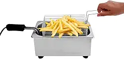 Fritadeira Elétrica Tacho Industrial Cozinha Óleo. Cor Inox Frequência 60 220v
