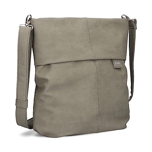 Zwei Damen Handtasche Mademoiselle.M M12 Umhängetasche 7 Liter Crossbody Bag, Schultertasche in DIN-A4-Größe, Schlüsselring, Geheimfach, inkl. extra kurzen, abnehmbaren Schultergurt (fango)