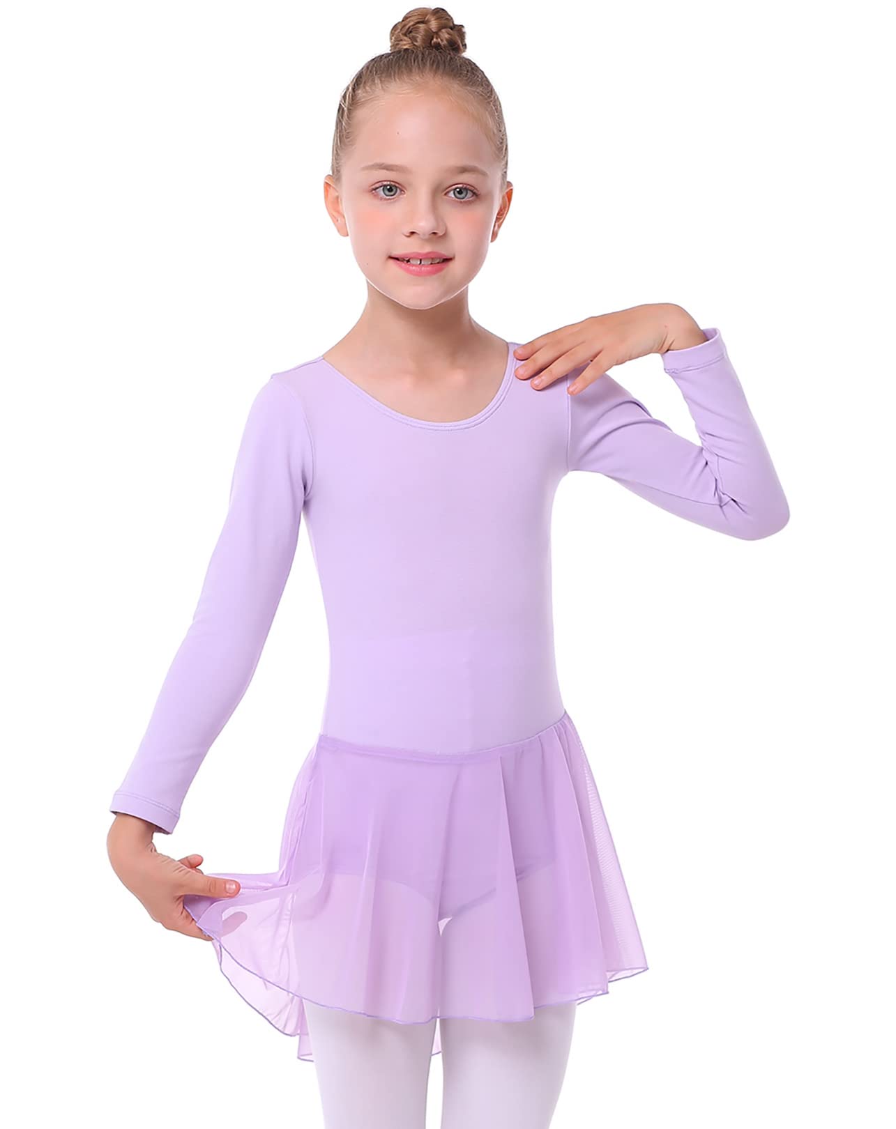 Collant Ballet MdnMd - Manga Longa Com Saia Para Meninas