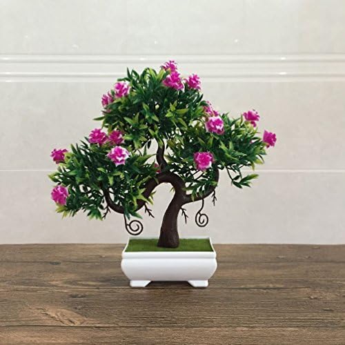 Artificial Fake Flowers Plastic Green Plants Bonsai Tree Desktopdecor