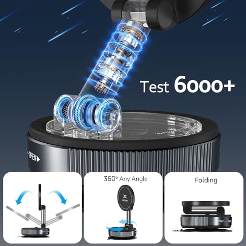UKEXE Vacuum Magnetic Phone Holder for You Car 360° Adjustable 96LBS Ultra Suction Cup Car Phone Mount for MagSafe Cell Phone Holders for iPhone 17 Pro Max 16 15 14 13 12 Air Plus — view 5