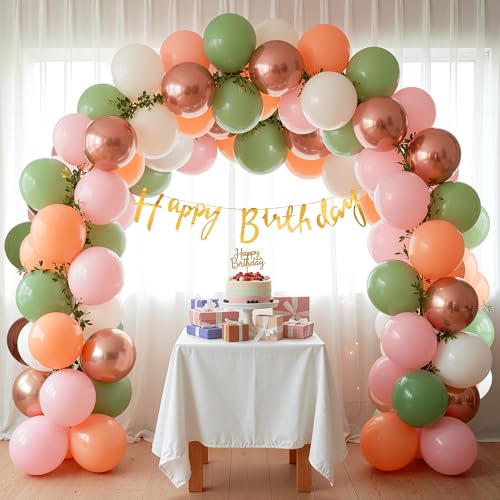 Image of Party Propz Birthday Decoration Kit - 68 Pcs Pastel Balloons for Birthday | Birthday Decoration Combo For Girls | Multicolor Balloons for Birthday,Happy Birthday Banner (Cardstock)