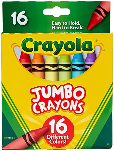 Crayola Jumbo Crayons, Assorted Colors, Great Toddler Crayons, 16 Count