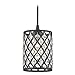 Design Classics Crystal Matte Black & Phoenix Cord Hung Mini-Pendant Light