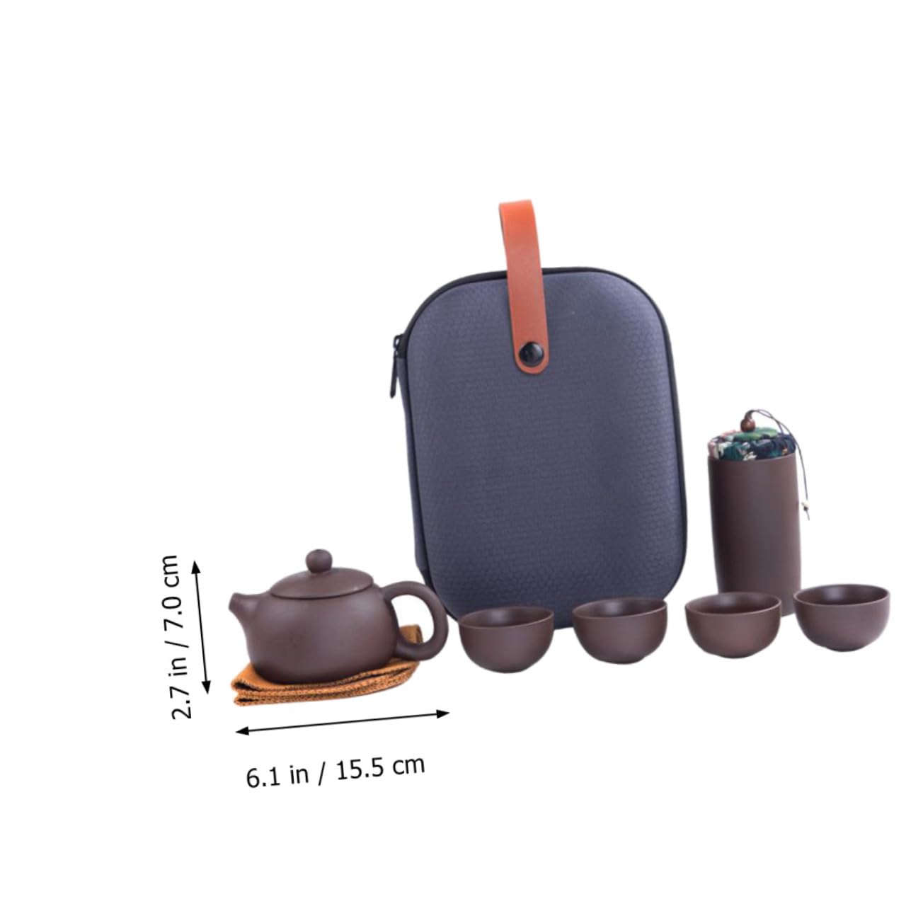 Service à Thé en Argile Violette, Lot de 1 Set de Set, Café, Élégant