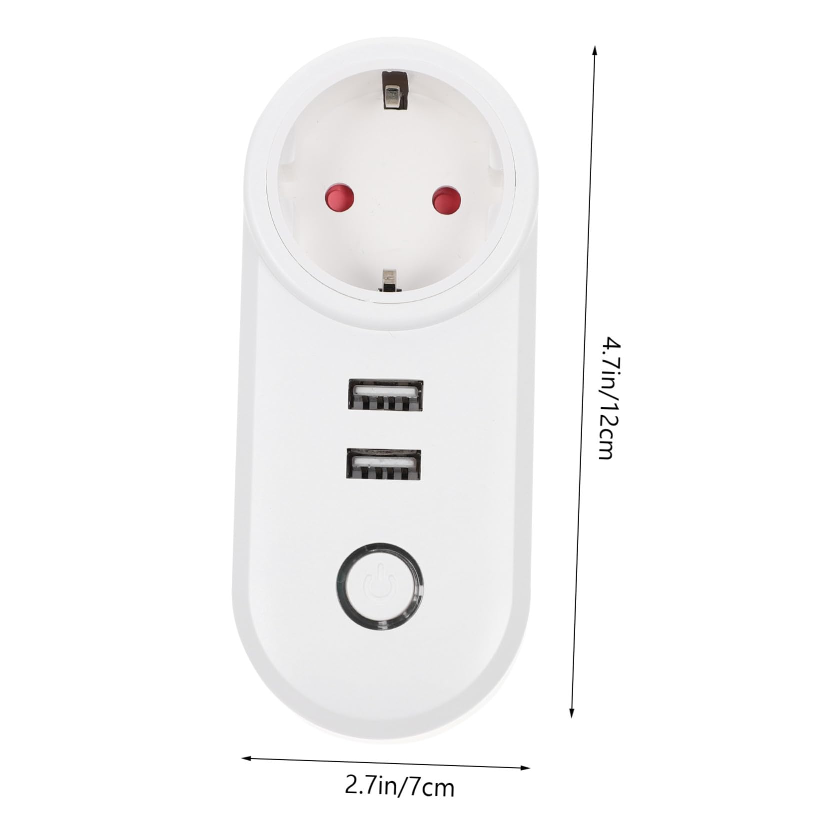 Operitacx Enchufe Inteligente Doble USB Hogar Compatible Wifi para Cocina Oficina y Dormitorio Fácil de Instalar y Controlar App