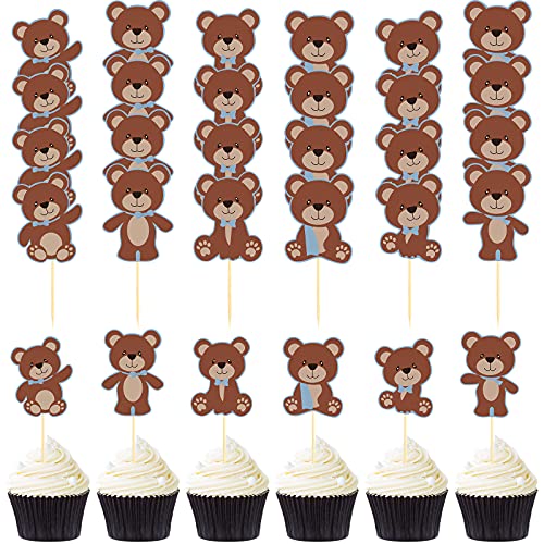 Décoration gâteau ours bleu pour fêter l'arrivée de votre bébé