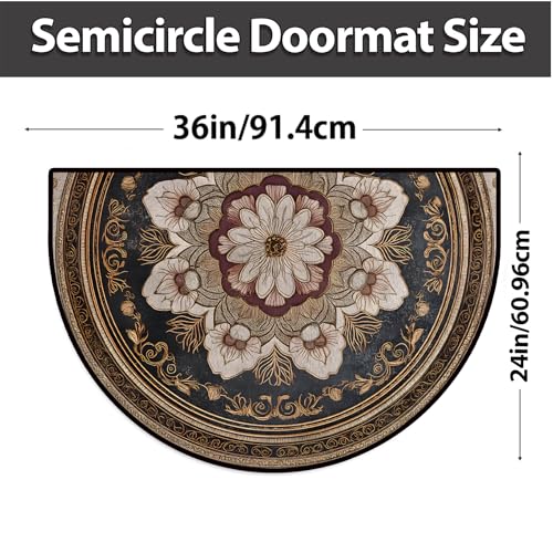Tapete decorativo semicircular NYZE 24x36 pulgadas miniatura 2