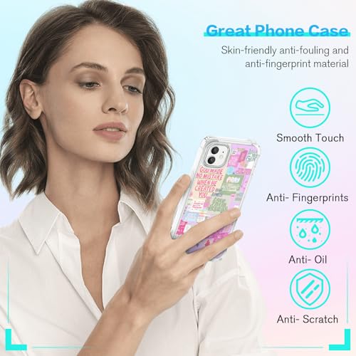 MMYAJT Classic Religious Sayings Phone Case Fit for iPhone 12 Mini — Wireless Charging Pink Aesthetic Cross God Jesus Phone Cover Gift for Boy Girl Men Women - image 4