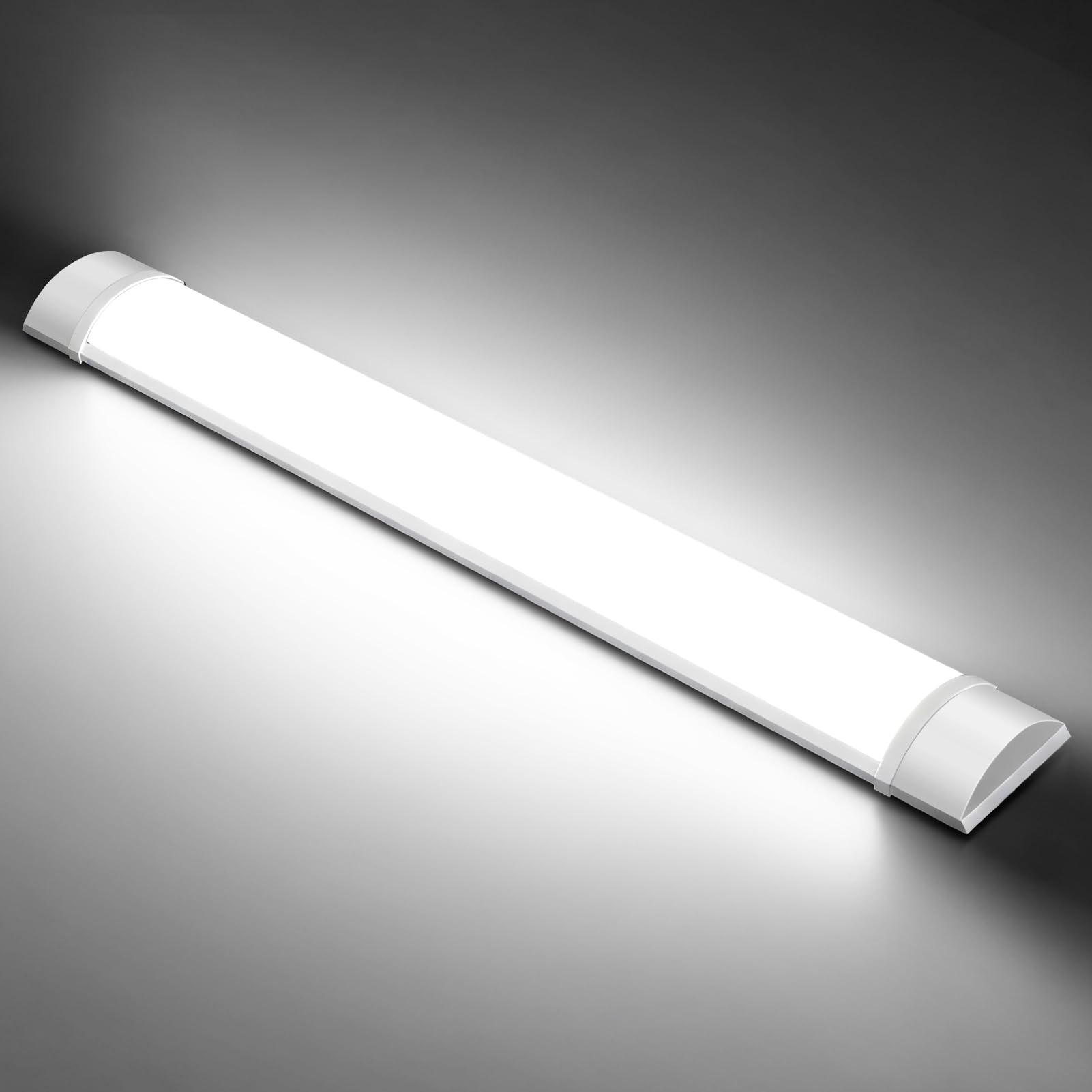 Ankishi 40W Led Batten Lights,4FT Office Ceiling Lights,4800LM 6500K Led Tube Light,with Splicing Heads & Splicing Cables for Shop/Office/Garage/Warehouse/Kitchen/Living Room