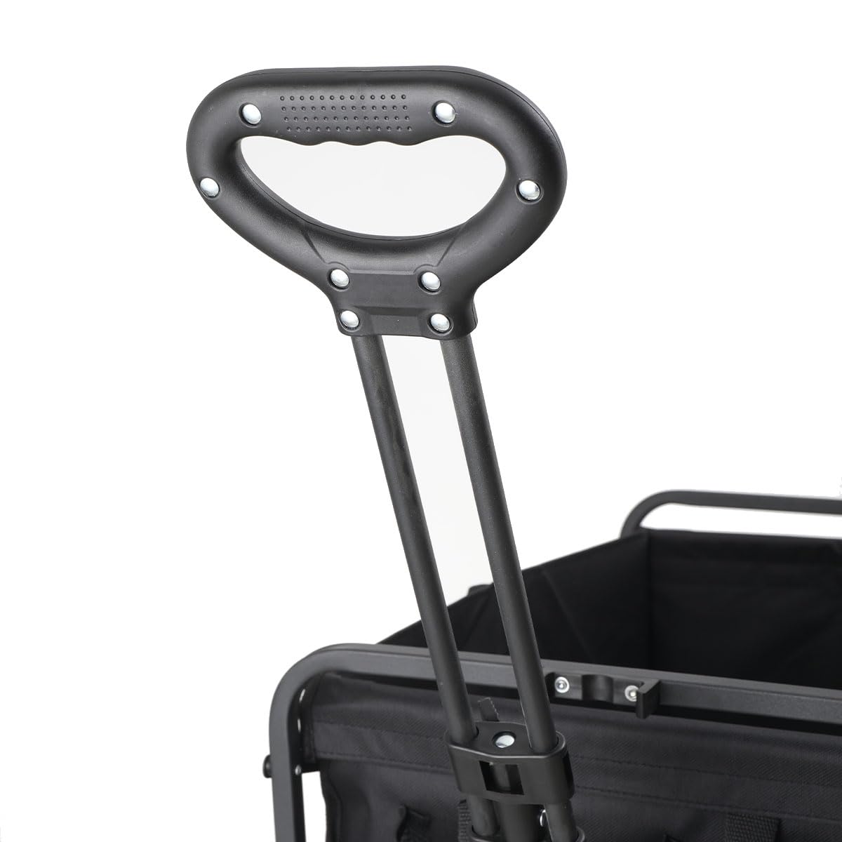 Carrello Pieghevole Con Ruote per Campeggio e Spiaggia, Struttura in Acciaio 80 kg, Ruote Girevoli 360°, Manico Regolabile, Ampio Carrello Portatutto