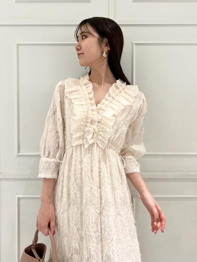 Amazon.co.jp: フリルジャガードワンピ SWFO251059IVR0 : ファッション Amazon.co.jp: フリルジャガードワンピ SWFO251059IVR0 : ファッション