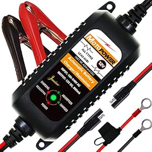 MOTOPOWER MP00205A-UK 12V 800mA Fully Automatic Battery Charger/Maintainer-UK Plug