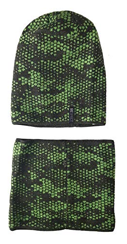 AJS  Juego de gorro y bufanda para niño forrada, invierno  / transición  circunferencia de la cabeza 56  58 cm  se adapta perfectamente  Calidad de la UE  Polonia