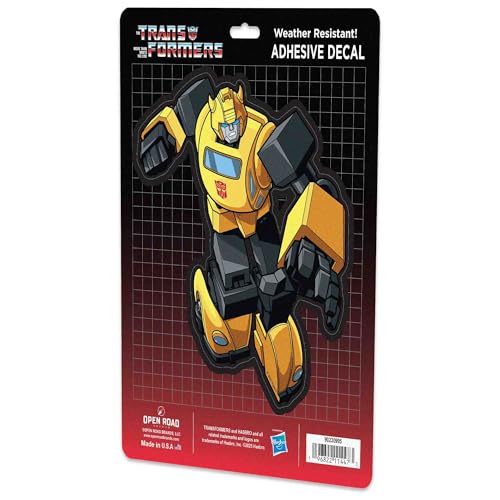 Image of Hasbro Transformers Bumblebee Adhesive Vinyl Decal - Fun Transformers Sticker for Car, Window, Water Bottle or Laptop