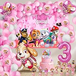 Ventilador Patrulla Canina 95 Pcs Patrulla Decoración Cumpleaños, Canina Globos Cumpleaños 3 Años, Paw Party Globos Helio, Canina Globos Arco Cumpleaños, Patrulla Decoración Tarta Cumpleaños 3 Años, Telon De Fondo 150 x 100cm