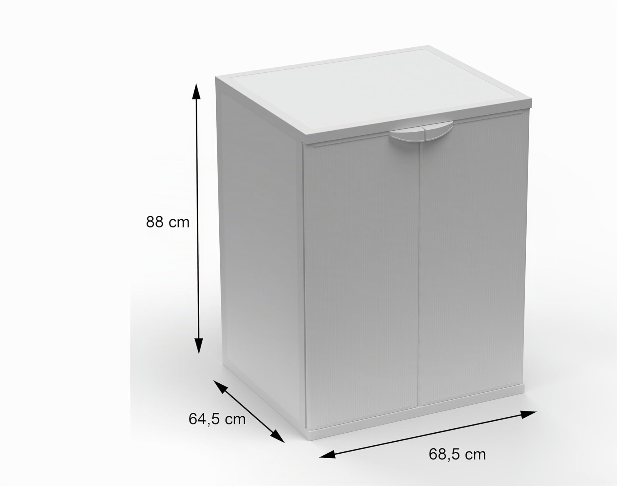 mongardi: Mueble Cubre Lavadora de Resina de PP, PVC y ABS, Universal, fácil de Montar, Resistente a la Humedad, lavadero, Garaje, Exterior, 68,5 x 64,5 x 88 cm, Blanco
