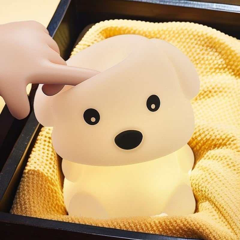 para luz nocturna LED inteligente con reconocimiento de voz AI Assistant Características inteligente Conversación de voz Robot Chat Light (Bear)
