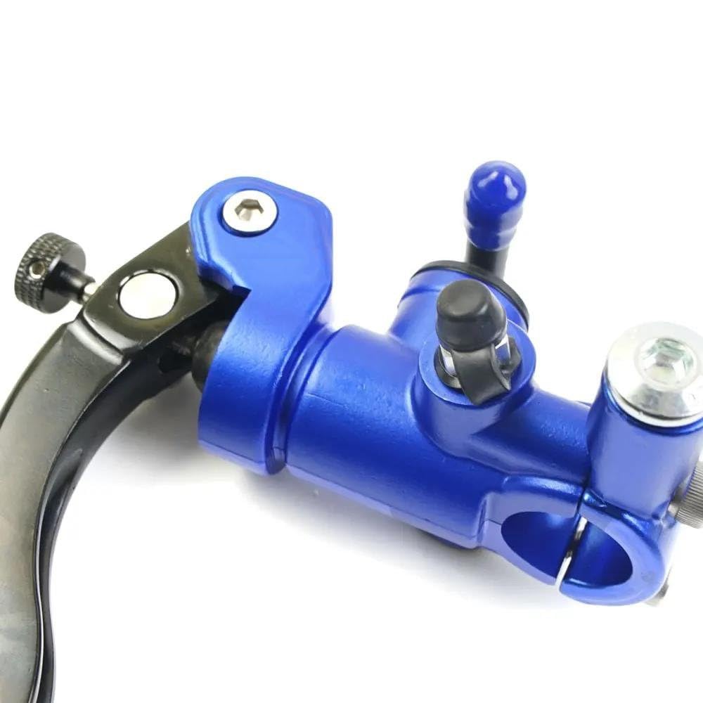 22 Mm 7/8 Pouces Guidon Moto Frein Embrayage Pompe Maître-Cylindre Perche Embrayage Frein Main Embrayage Leviers(One Pair Blue)