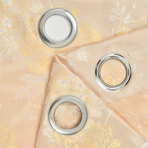 Image of FRESH FROM LOOM Floral Room Darkening Window Curtains 6 Feet,High Tenacity Yarn Polyester Weaved Rod Pocket Curtains,Screens for Home Office,Living Room Bedroom,Dust Repellent(Gold,6ft,2pc)