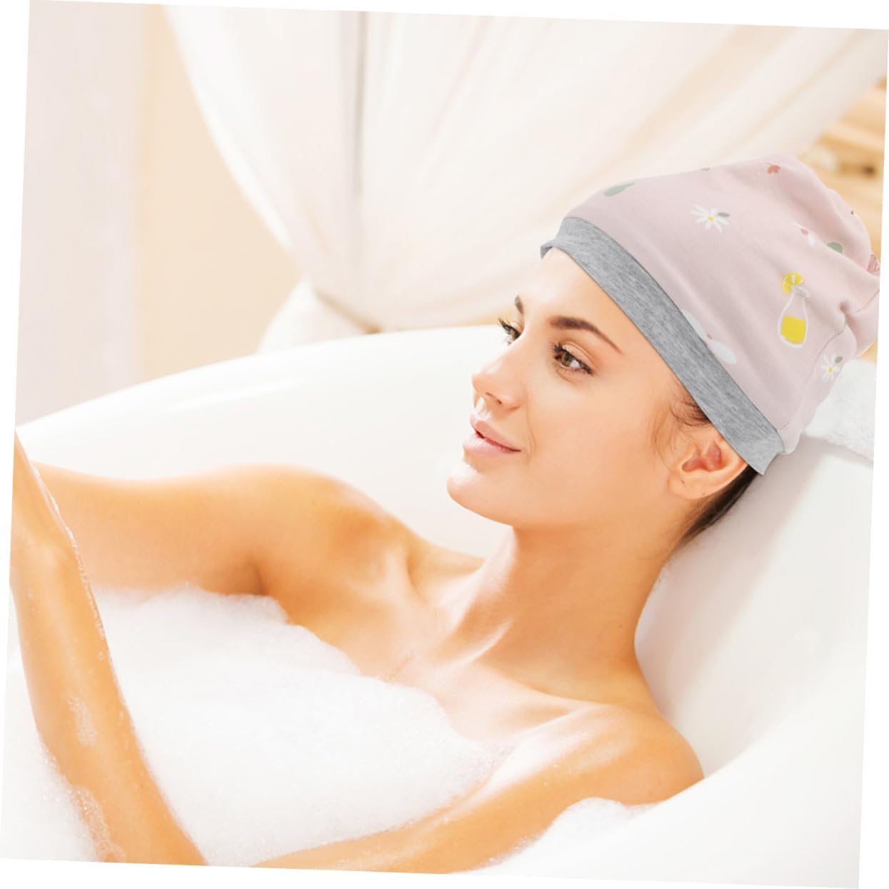 Confinement Hat Postpartum Headband Stylish Female Sleeping Hat Odorless Skin-Friendly for Pregnant Women Pink