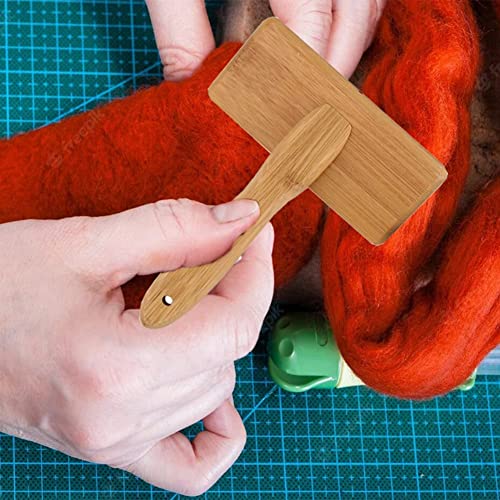 Iunipusy 2-Pack Wunderbürste Kardierbürsten mit Komfortabler Holzgriff, Perfekt für Wollmäntel, Pullover und Filzteppiche, Hochwertiges Reinigungswerkzeug für Spinnerei und Nadelfilzen