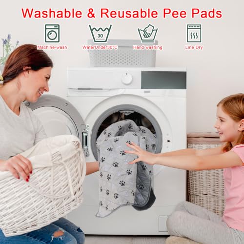 Image of JERIA 1 Pack 72 inchx 72 inch Waterproof Non Slip Wee pad,Reusable Washable Pee Pads for Dogs,Absorbent and Leakproof Training Mats for Potty, Bed, Sofa, Potty Training