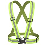Comidox Reflective Vest with Hi Vis Bands, Fully Adjustable & Multi-Purpose: Running, Cycling, Motor